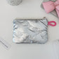 Compact Silver Zipper Pouch