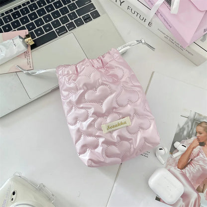 Glossy Soft-Touch Makeup Pouch
