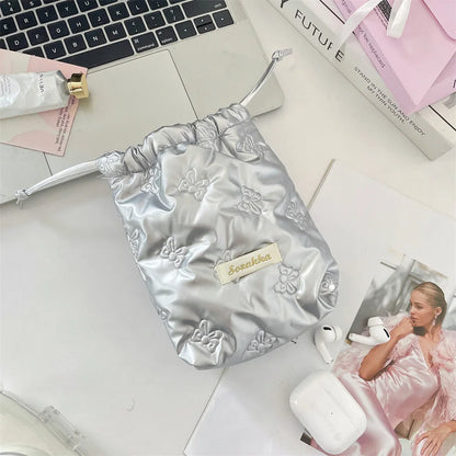 Glossy Soft-Touch Makeup Pouch