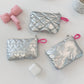Compact Silver Zipper Pouch